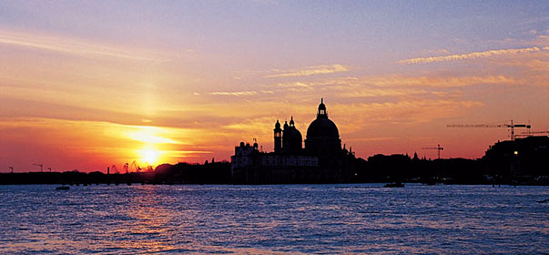 Venezia, panorama al tramonto